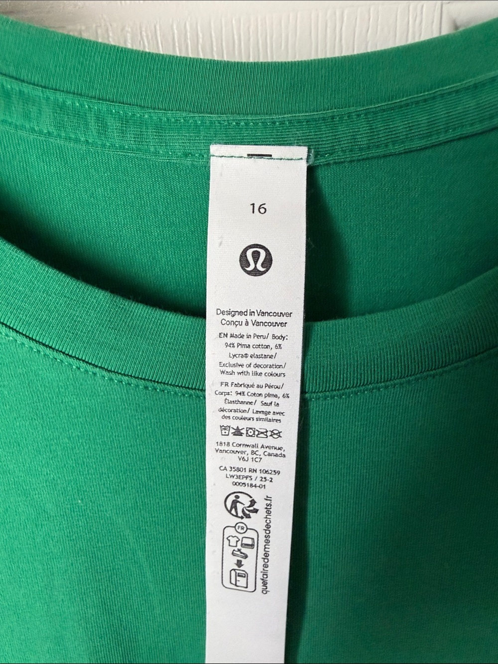 lululemon athletica love crew Green Short Sleeve Tee size 16 - Picture 3 of 5